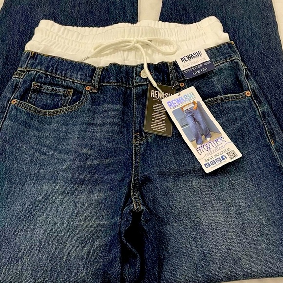 NWT Rewash NY Pull On Jeans Wide Leg Baggy Jogger Women Size 11/30 F&B pockets - Picture 1 of 9